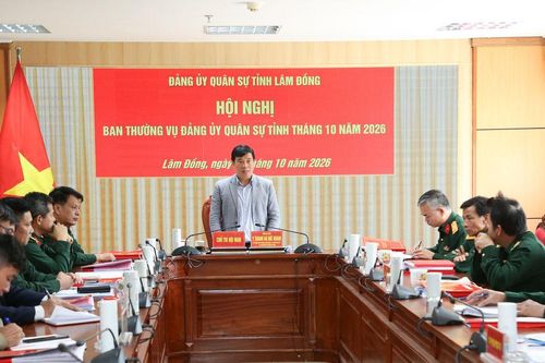 Bí thư Tỉnh ủy Lâm Đồng Y Thanh Hà Niê Kđăm chủ trì Hội nghị Đảng ủy Quân sự tỉnh
