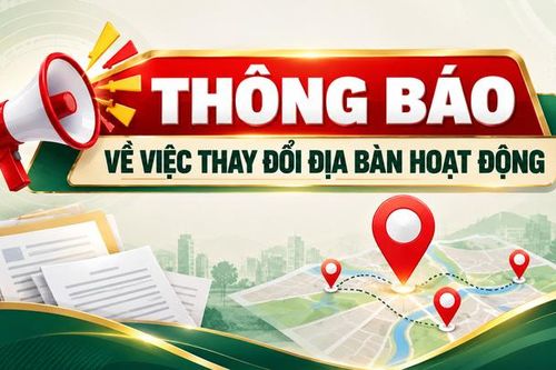 Thông báo: về việc thay đổi địa bàn hoạt động