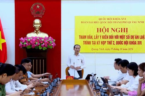Đoàn ĐBQH thành phố Quảng Ninh tham vấn 4 dự án luật trình Kỳ họp thứ Hai, Quốc hội khóa XVI