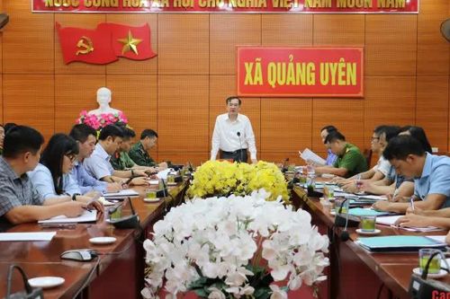 Đoàn công tác tỉnh kiểm tra chuẩn bị diễn tập chiến đấu phòng thủ xã Quảng Uyên