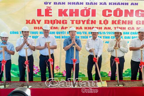 Cà Mau ra quân thực hiện Nghị quyết 16-NQ/TU, đồng loạt khởi công 22 tuyến giao thông nông thôn