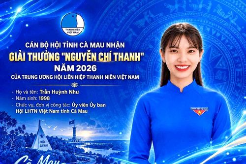 2 gương mặt trẻ Cà Mau nhận Giải thưởng Nguyễn Chí Thanh năm 2026