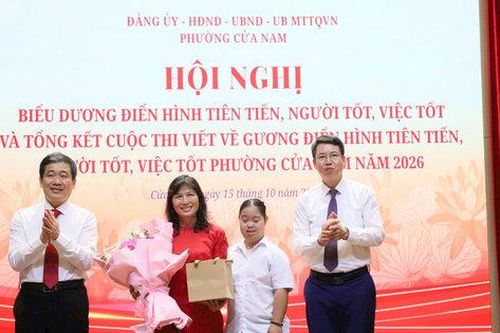 Phường Cửa Nam biểu dương điển hình tiên tiến, người tốt, việc tốt năm 2026