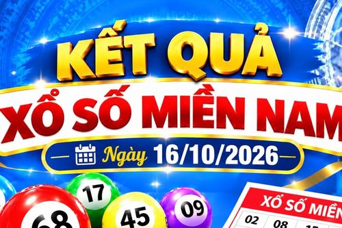 Kết quả xổ số miền Nam hôm nay ngày 16/10/2026