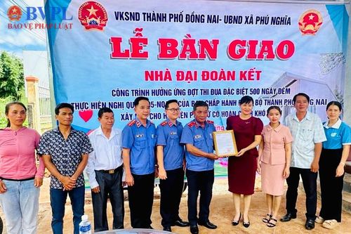 VKSND TP Đồng Nai phối hợp trao nhà Đại đoàn kết cho hộ nghèo tại xã Phú Nghĩa
