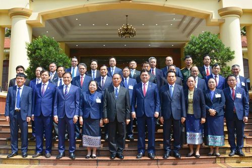Bí thư Thành ủy Bắc Ninh Nguyễn Hồng Thái tiếp, làm việc với Đoàn đại biểu cấp cao Đảng Nhân dân Cách mạng Lào