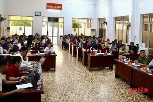 Phường Tân Giang phổ biến việc thu hồi đất phục vụ xây dựng cao tốc Bắc Kạn - Cao Bằng