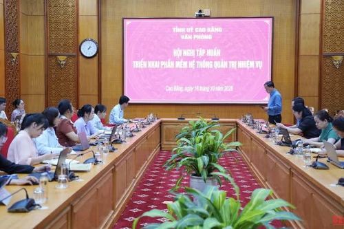 Văn phòng Tỉnh ủy tập huấn triển khai phần mềm hệ thống quản trị nhiệm vụ