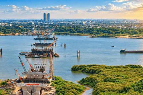 Toàn cảnh dự án cầu Thượng Cát sau một năm thi công