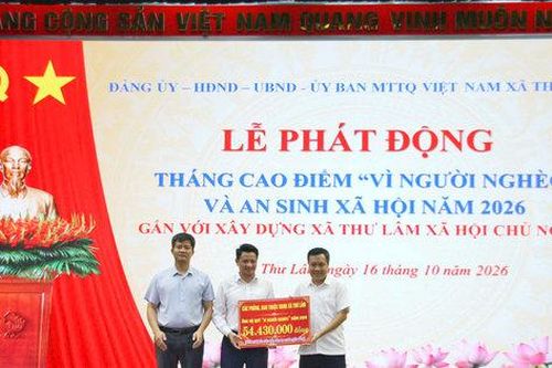 Xã Thư Lâm phát động tháng cao điểm 'Vì người nghèo' năm 2026