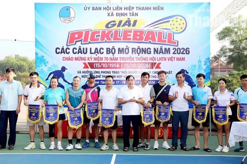 Giải pickleball xã Định Tân chào mừng kỷ niệm Ngày truyền thống Hội LHTN Việt Nam