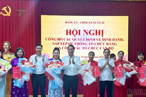 Xuân Ái kiện toàn tổ chức đảng, công bố quyết định về công tác cán bộ