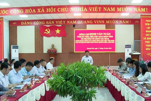 Đoàn công tác UBND tỉnh Lâm Đồng làm việc các xã Quảng Phú, Nâm Nung, Đắk Sắk, Quảng Hòa