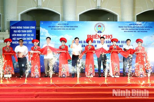Khai mạc Phiên chợ trưng bày, giới thiệu sản phẩm OCOP và đặc sản vùng miền tại xã Hải Hậu