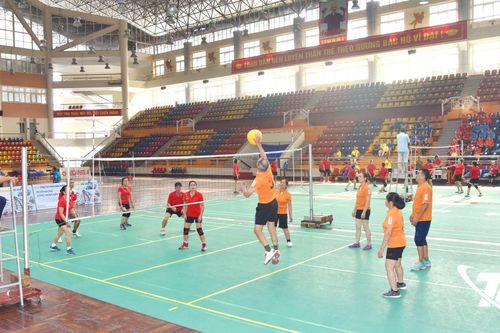 Sôi nổi Giải bóng chuyền hơi người cao tuổi phường Đức Xuân