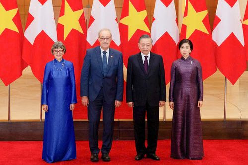 Tổng Bí thư, Chủ tịch nước Tô Lâm chủ trì Lễ đón Tổng thống Liên bang Thụy Sĩ