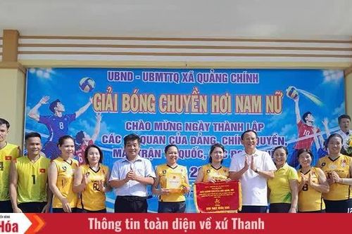 Sôi nổi Giải bóng chuyền hơi xã Quảng Chính năm 2026