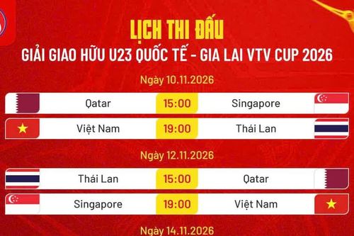 Công bố lịch thi đấu Giải bóng đá giao hữu quốc tế U23 - Gia Lai VTV Cup 2026