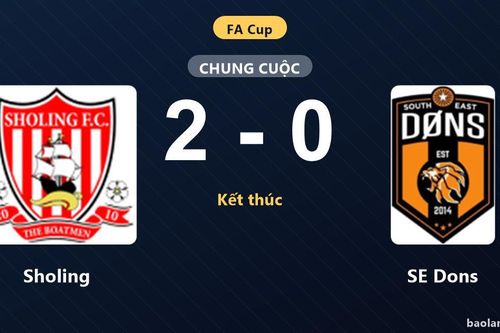 Thống kê trận đấu Sholing 2-0 SE Dons: Sholing giành chiến thắng chung cuộc