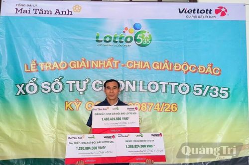 Người đàn ông tại Quảng Trị hai lần trúng thưởng tiền tỉ từ Lotto 5/35 của Vietlott