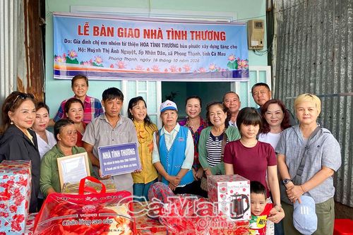 Ban Từ thiện xã hội Phật giáo Bạc Liêu hỗ trợ xây nhà Tình thương cho hộ nghèo