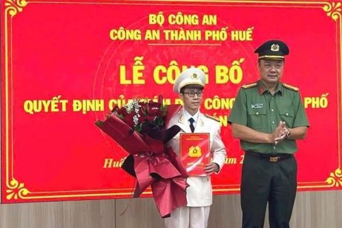 Thượng tá Quách Hoàng Thảo giữ chức Trưởng phòng Phòng Hậu cần, CATP Huế