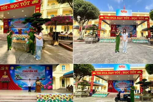 Gần 2.000 học sinh Trung học phổ thông học kỹ năng sống và pháp luật cùng Công an xã