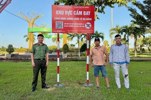 Phối hợp lắp đặt biển báo cấm bay UAV, vật thể bay