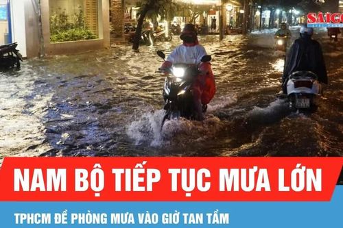 Nam bộ tiếp tục mưa lớn, TPHCM đề phòng mưa vào giờ tan tầm