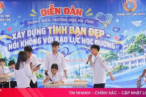 Tuổi trẻ Hà Tĩnh hưởng ứng chiến dịch 'Xây dựng tình bạn đẹp - Nói không với bạo lực học đường'