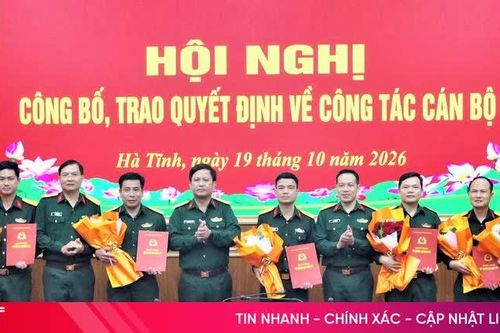 Bộ CHQS Hà Tĩnh điều động, bổ nhiệm 28 cán bộ