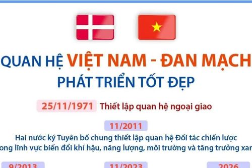 Quan hệ Việt Nam-Đan Mạch phát triển tốt đẹp