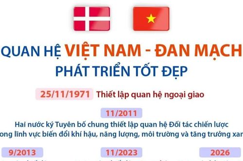 Quan hệ Việt Nam - Đan Mạch phát triển tốt đẹp