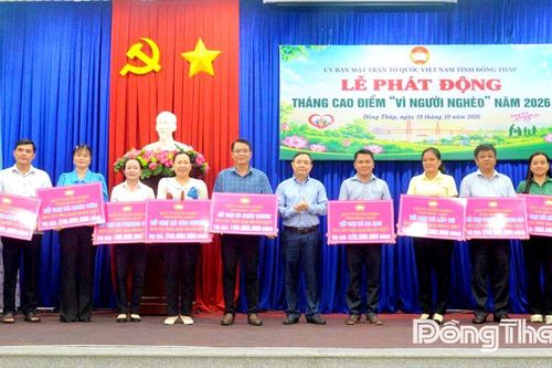 Đồng Tháp: Phát động Tháng cao điểm 'Vì người nghèo' năm 2026