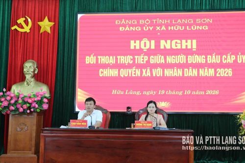 Lãnh đạo xã Hữu Lũng đối thoại với Nhân dân