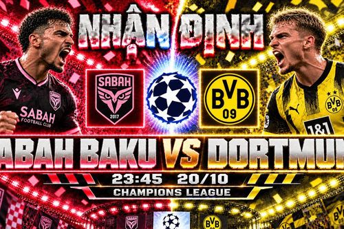 Nhận định bóng đá Sabah Baku vs Dortmund: Guirassy đối mặt thử thách từ hiện tượng Azerbaijan