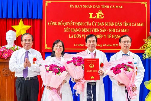 Bệnh viện Sản - Nhi Cà Mau đạt tiêu chuẩn Bệnh viện hạng I