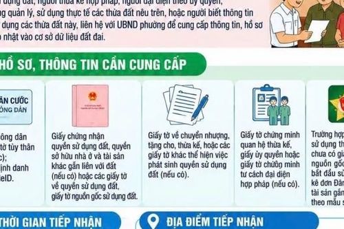 Phường Tân Lập thông báo tìm chủ sử dụng đối với các thửa đất chưa xác định được chủ đất