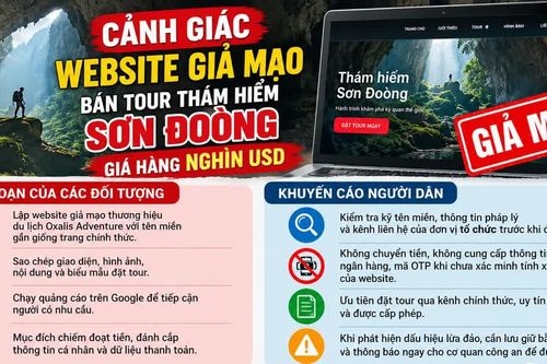 Cảnh báo chiêu trò lừa đảo khi đặt tour Sơn Đoòng trực tuyến