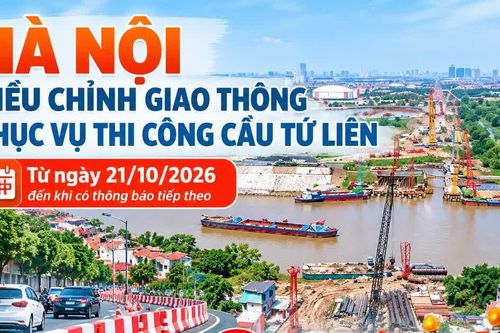 [INFOGRAPHIC] Hà Nội phân luồng giao thông phục vụ thi công cầu Tứ Liên
