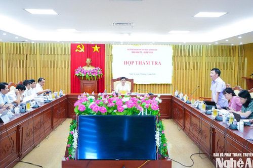 Ban Kinh tế - Ngân sách HĐND tỉnh thẩm tra đề xuất điều chỉnh tốc độ tăng trưởng GRDP của Nghệ An