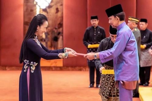 Đại sứ Đỗ Thùy Dương trình Quốc thư lên Quốc vương Brunei Darussalam