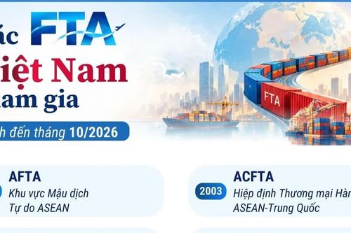 Các FTA Việt Nam tham gia (tính đến tháng 10/2026)