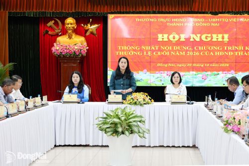 Thống nhất nội dung Kỳ họp HĐND thành phố Đồng Nai thường lệ cuối năm 2026
