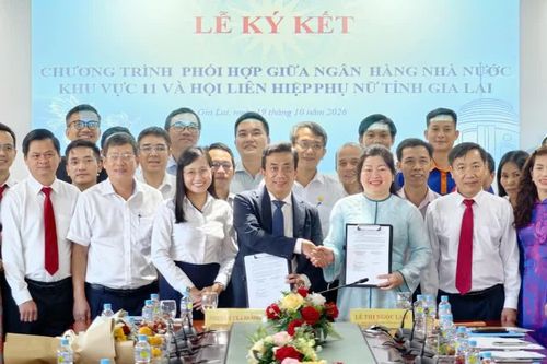 Ngân hàng Nhà nước chi nhánh Khu vực 11 và Hội LHPN tỉnh Gia Lai ký kết chương trình phối hợp