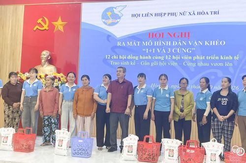 Hội Liên hiệp Phụ nữ xã Hòa Trí ra mắt mô hình Dân vận khéo “1 + 1 và 3 cùng”