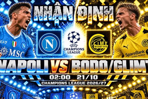 Nhận định bóng đá Napoli vs Bodo/Glimt: De Bruyne đối đầu đội bóng vừa hạ Dortmund