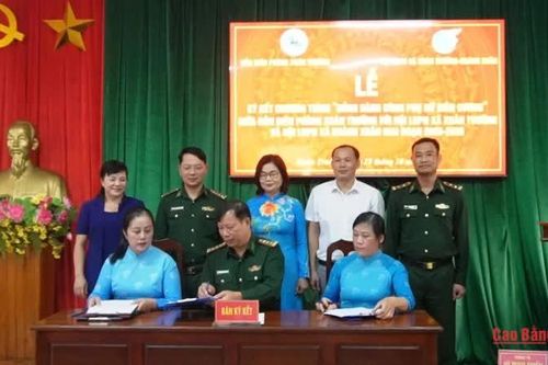 Bộ đội biên phòng tỉnh ký kết Chương trình 'Đồng hành cùng phụ nữ biên cương' giai đoạn 2026 - 2030