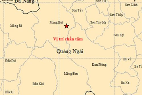Sau rung lắc mạnh ở Sơn La, Quảng Ngãi lại động đất liên tiếp