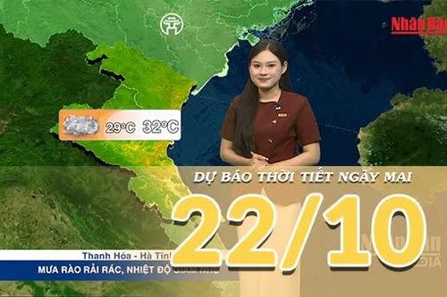 [Video] Dự báo thời tiết đêm nay và ngày mai 22/10/2026: Không khí lạnh tăng cường, Bắc Bộ và Trung Bộ có mưa